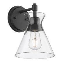 Golden Canada 0511-1W BLK-CLR - Golden Lighting Malta 1-light Wall Sconce in Matte Black